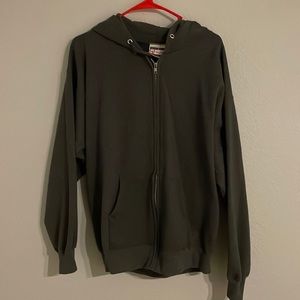 Hanes Dark Grey Zip Up